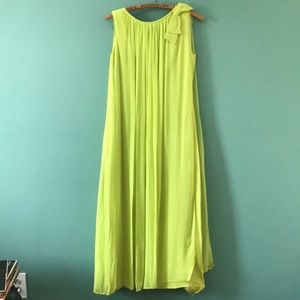 Vintage Mike Benet Formals chartreuse long…